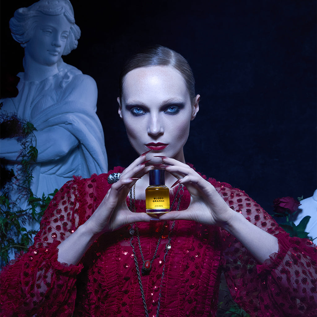 Model holding Blood Orange