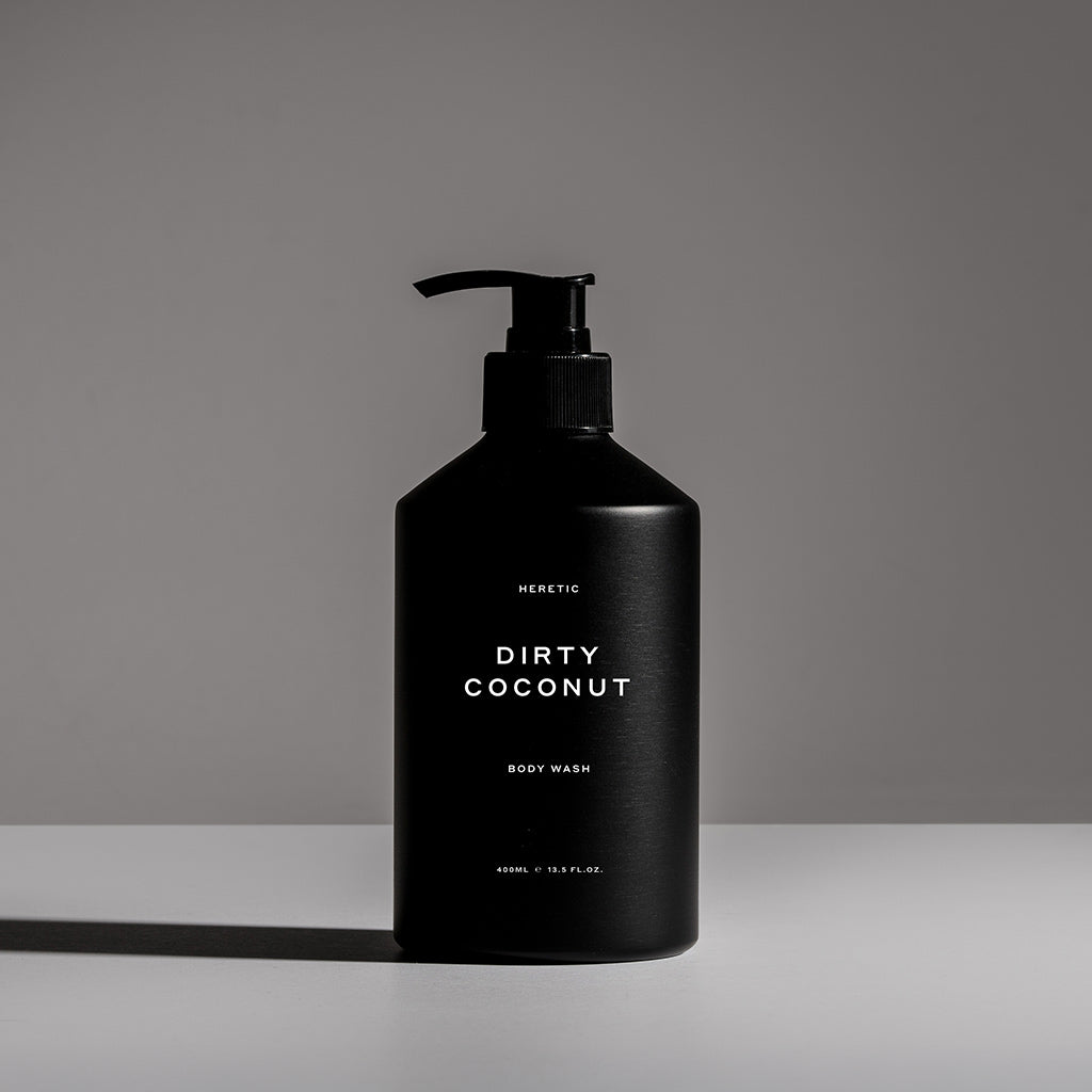 Dirty Coconut Body wash bottle