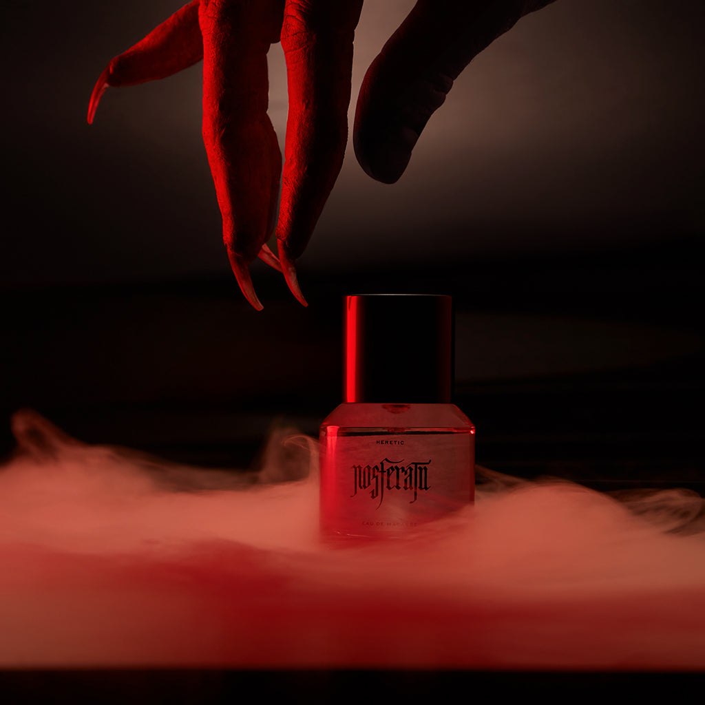 Vampire hand reaching for Nosferatu perfume