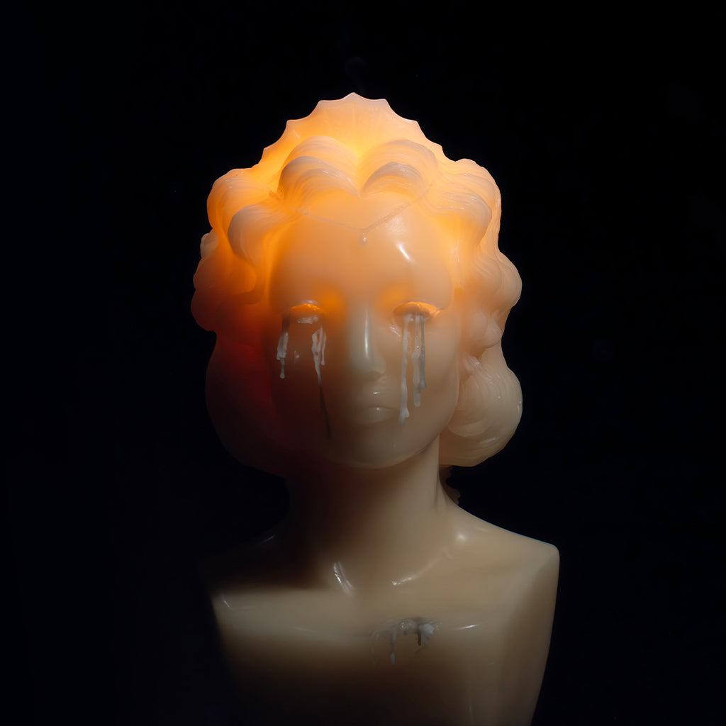 Weeping Bust Candle Lit