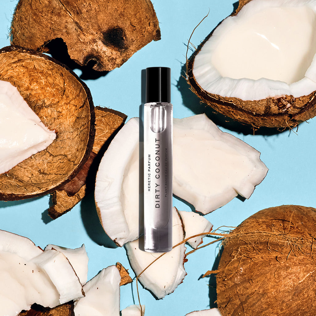 Dirty Coconut Rollerball with pieces of coconut